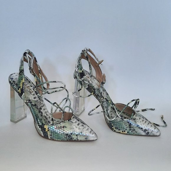 ALDO: Multicoloured Snake Print High Heels, Size 6 - Picture 1 of 8